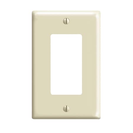 Leviton Faceplate, Number of Gangs: 1 Urea, Ivory 80601-00I